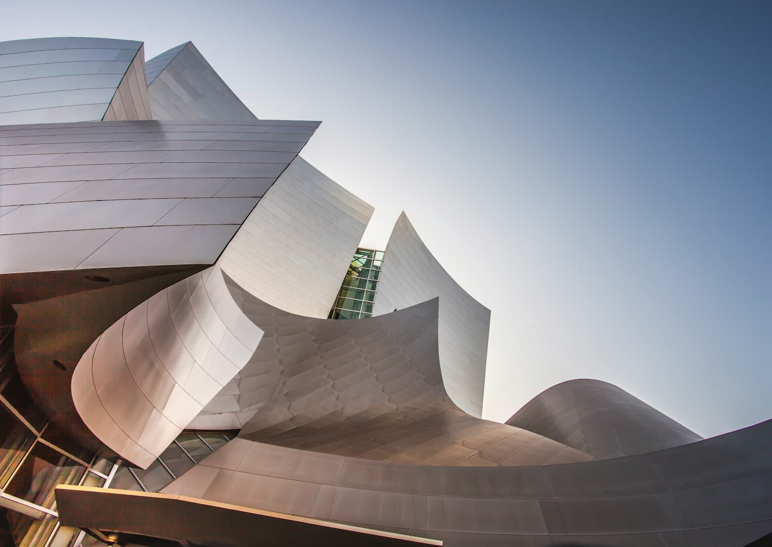 Architectural curved building facade